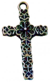 Viktorianisches Kreuz mit Blumen filigran ☆ Antik Bronze ☆ Schmuckherstellung ☆ Beads 