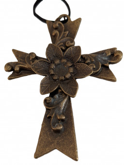 Halslkette Vkitoriansches Steampunk Kreuz ☀ Antik Bronze ☀ Handgefertigt 