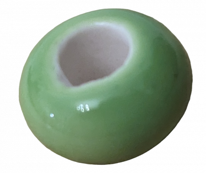 Keramik Perlen Grüne Glasur - Schmuckherstellung 