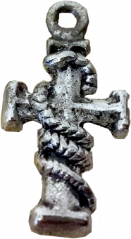 Kreuz mit Schlange Anhänger ☆ Tibet Silber ☆ Schmuckherstellung 