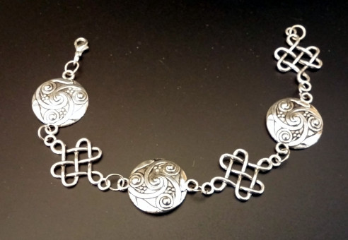 Nordic Keltisches Armband ☀ Antik Silber ☀ Handgefertigt 