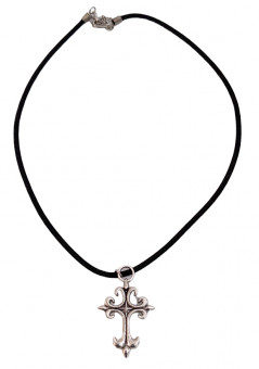 Halskette Viktorianisches Kreuz Unisex ☀ Antik Silber☀ Handgefertigt 