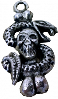 Skull Schlangen Knochen Anhänger ☆ Antik Silber ☆ Schmuckherstellung 
