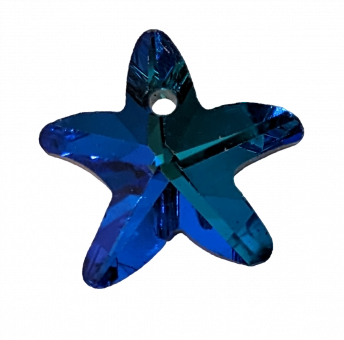 Sternen Anhänger aus Glas faccetiert - ♔ 4 Farben zur Auswahl ♔ Charms Blau