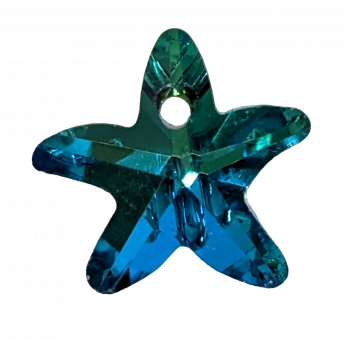 Sternen Anhänger aus Glas faccetiert - ♔ 4 Farben zur Auswahl ♔ Charms Grün-Blau