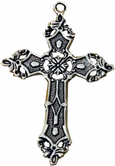 Vitorianscher Kreuz Ketten Anhänger ♔ Edelstahl ♔ Charms ♔ 